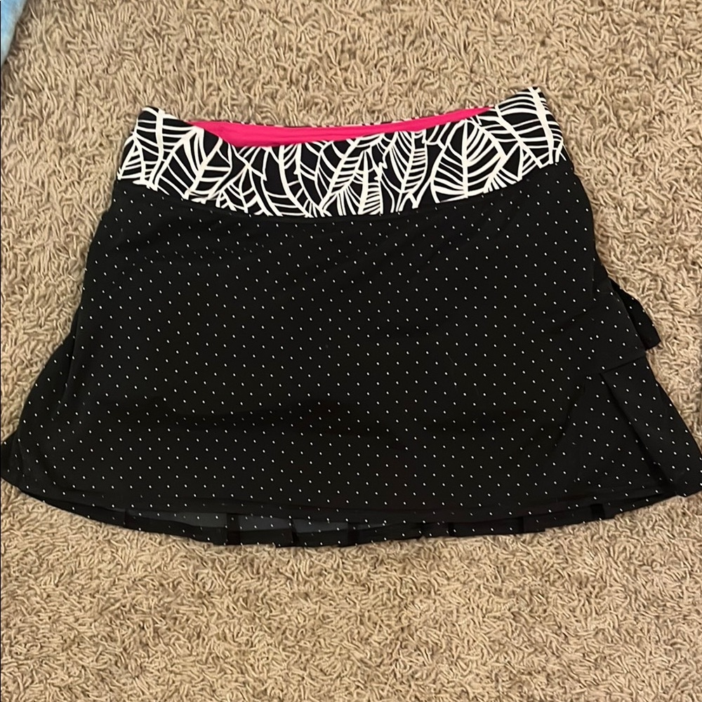 Lululemon Athletica Pink and Black Skater Mini Skirt